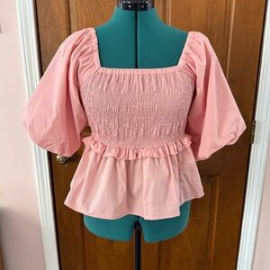 Linden Street Studio Pink Smocked Top